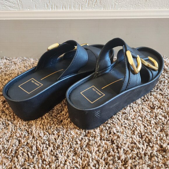 Dolce Vita Black & Gold Platforms - Picture 5 of 7